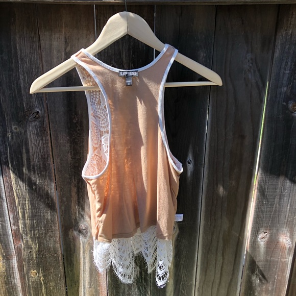 Express - White Lace Tank Top - Size Small Petite - Picture 7 of 15